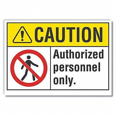 Caution Sign 7inx10in Non-PVC Polymer