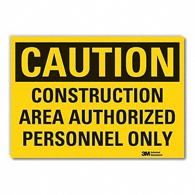 Caution Sign 7inx10in Non-PVC Polymer