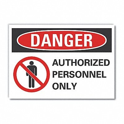 Danger Sign 7 inx10 in Non-PVC Polymer