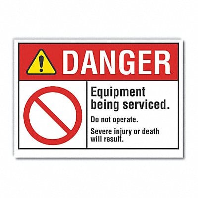 Danger Sign 7 in x 10 in Non-PVC Polymer