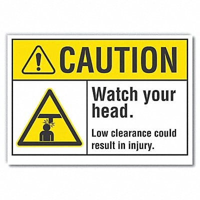 Caution Sign 7inx10in Non-PVC Polymer