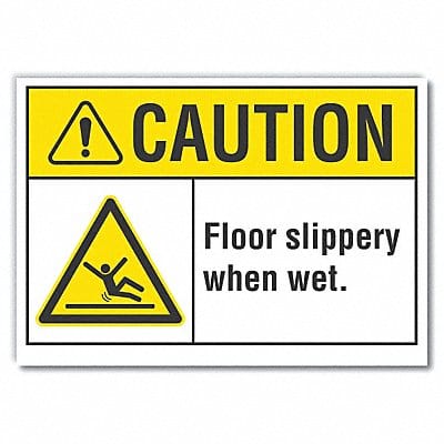 Caution Sign 7inx10in Non-PVC Polymer