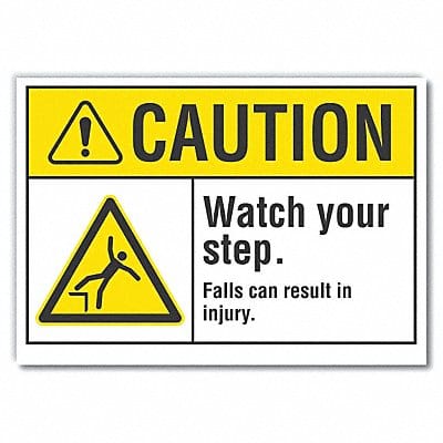 Caution Sign 7inx10in Non-PVC Polymer