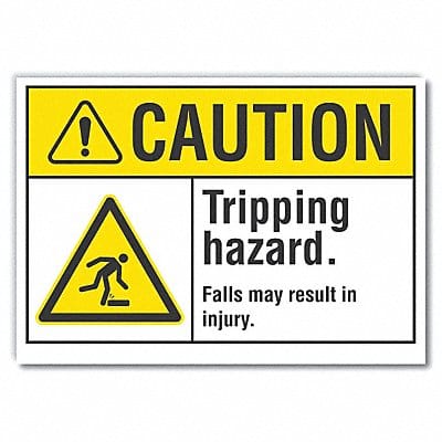 Caution Sign 7inx10in Non-PVC Polymer