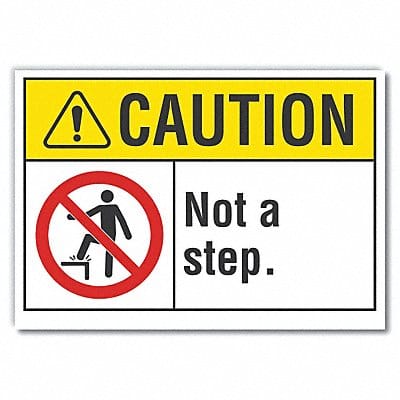 Caution Sign 7inx10in Non-PVC Polymer