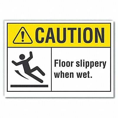 Caution Sign 7in x 10in Non-PVC Polymer