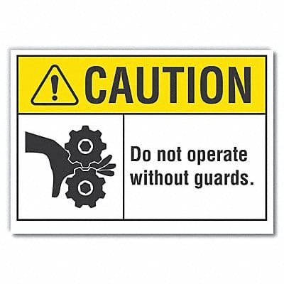 Caution Sign 7in x 10in Non-PVC Polymer