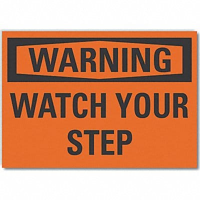 Warning Sign 7in x 10in Non-PVC Polymer