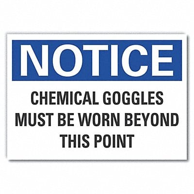 Notice Sign 7 inx10 in Non-PVC Polymer