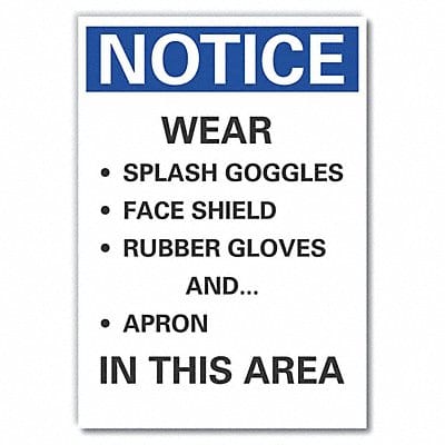 Notice Sign 7 inx10 in Non-PVC Polymer