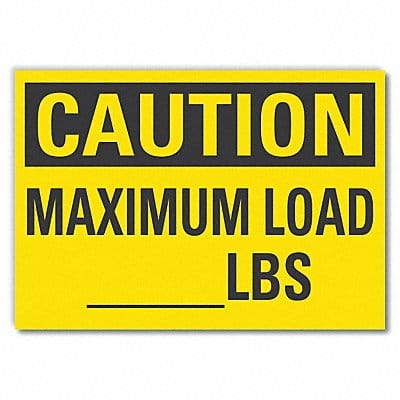 Caution Sign 7inx10in Non-PVC Polymer