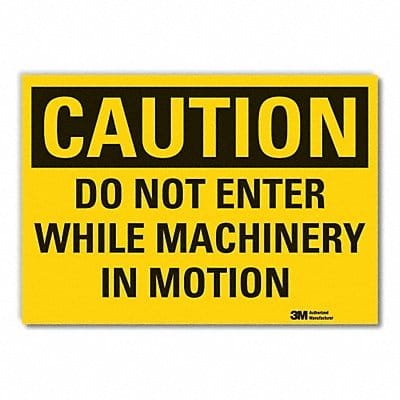 Caution Sign 7inx10in Non-PVC Polymer