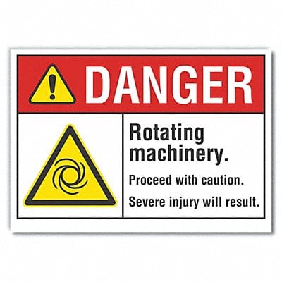 Danger Sign 7 inx10 in Non-PVC Polymer