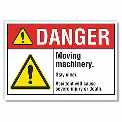 Danger Sign 7 inx10 in Non-PVC Polymer