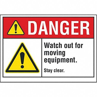 Danger Sign 7 inx10 in Non-PVC Polymer