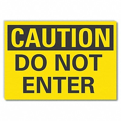 Caution Sign 7inx10in Non-PVC Polymer