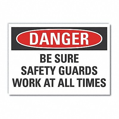 Danger Sign 7 in x 10 in Non-PVC Polymer