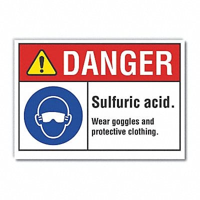 Danger Sign 7 in x 10 in Non-PVC Polymer