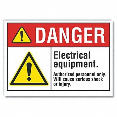 Danger Sign 7 inx10 in Non-PVC Polymer