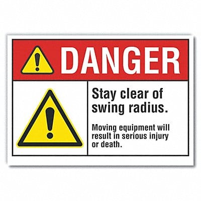 Danger Sign 7 inx10 in Non-PVC Polymer