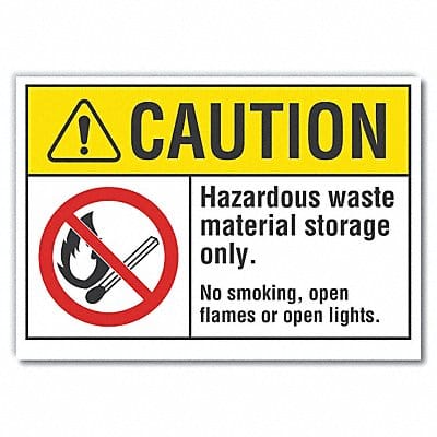 Caution Sign 7inx10in Non-PVC Polymer