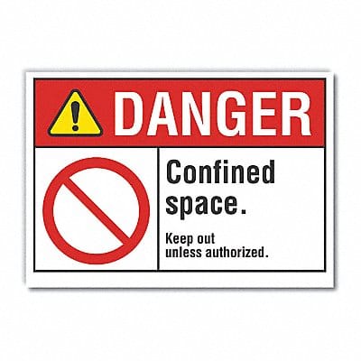 Danger Sign 7 in x 10 in Non-PVC Polymer