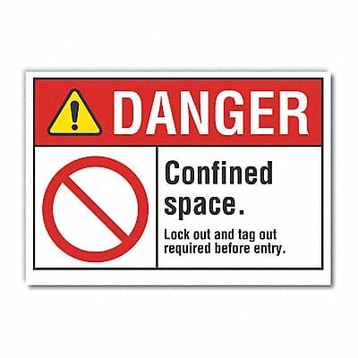 Danger Sign 7 in x 10 in Non-PVC Polymer