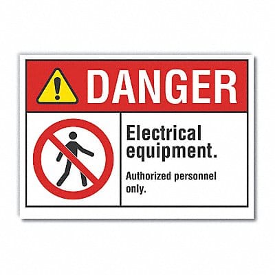 Danger Sign 7 inx10 in Non-PVC Polymer