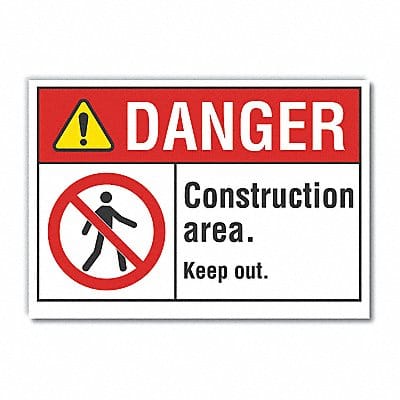 Danger Sign 7 in x 10 in Non-PVC Polymer