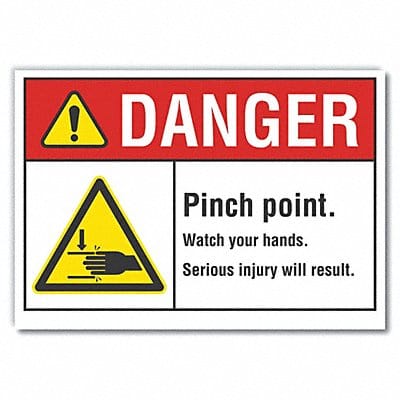 Danger Sign 7 inx10 in Non-PVC Polymer