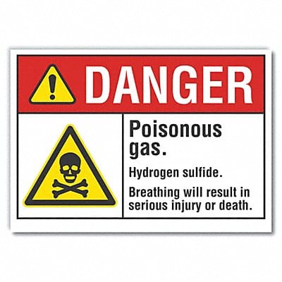 Danger Sign 7 in x 10 in Non-PVC Polymer