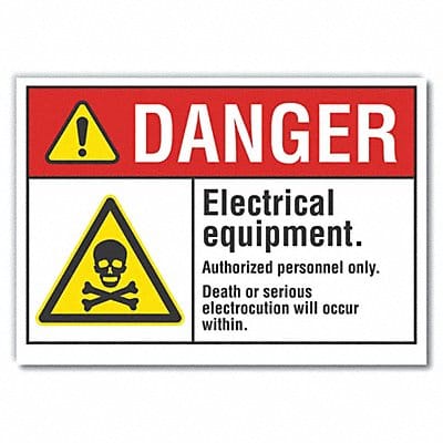 Danger Sign 7 inx10 in Non-PVC Polymer