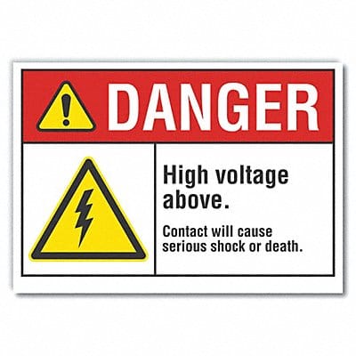 Danger Sign 7 in x 10 in Non-PVC Polymer