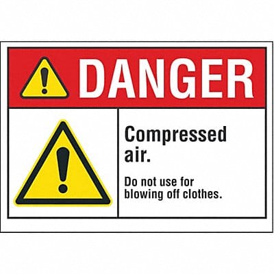 Danger Sign 7 inx10 in Non-PVC Polymer