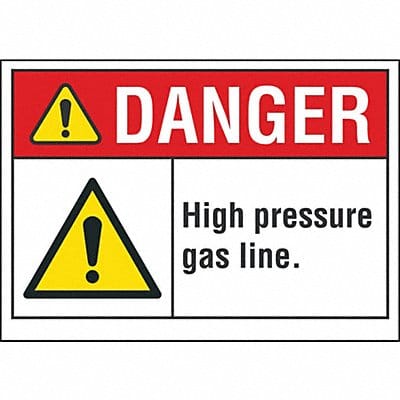 Danger Sign 7 in x 10 in Non-PVC Polymer