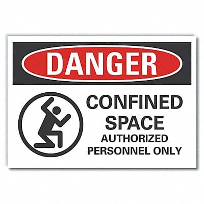 Danger Sign 7 inx10 in Non-PVC Polymer