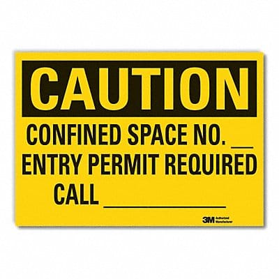 Caution Sign 10inx14in Non-PVC Polymer