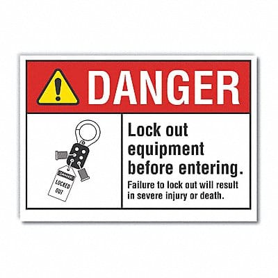 Danger Sign 7 inx10 in Non-PVC Polymer