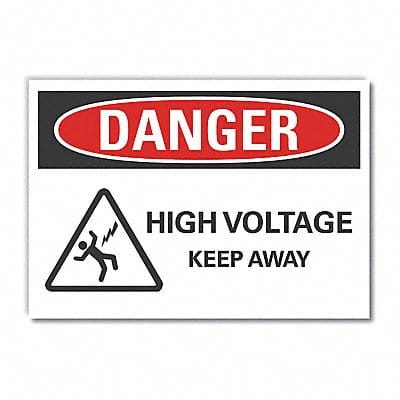 Danger Sign 7 in x 10 in Non-PVC Polymer