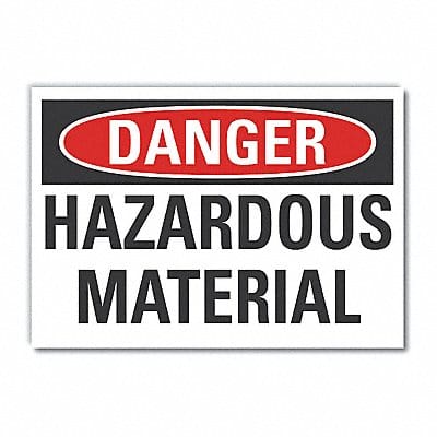 Danger Sign 7 inx10 in Non-PVC Polymer