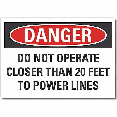 Danger Sign 7 in x 10 in Non-PVC Polymer