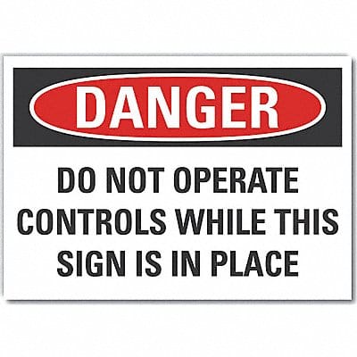 Danger Sign 7 in x 10 in Non-PVC Polymer