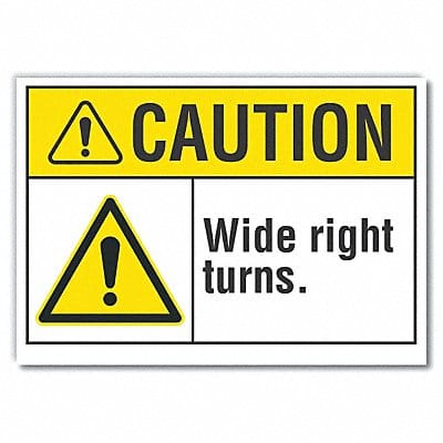 Caution Sign 7in x 10in Non-PVC Polymer