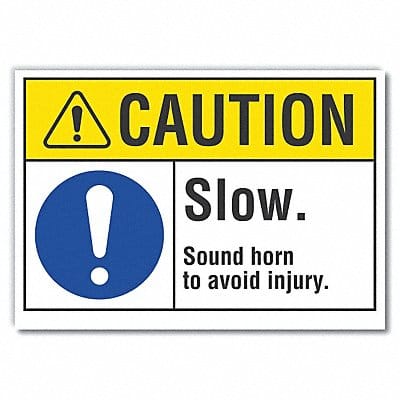 Caution Sign 7inx10in Non-PVC Polymer