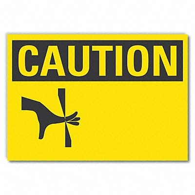 Caution Sign Blank 7inx10in Non-PVC