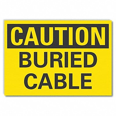 Caution Sign 7in x 10in Non-PVC Polymer