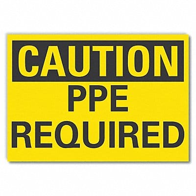 Caution Sign 7inx10in Non-PVC Polymer