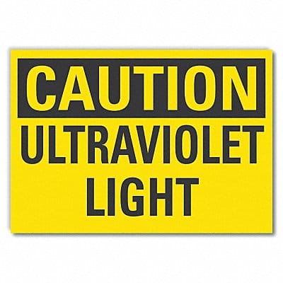 Caution Sign 7inx10in Non-PVC Polymer