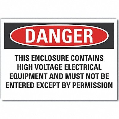 Danger Sign 7 inx10 in Non-PVC Polymer