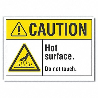 Caution Sign 7inx10in Non-PVC Polymer